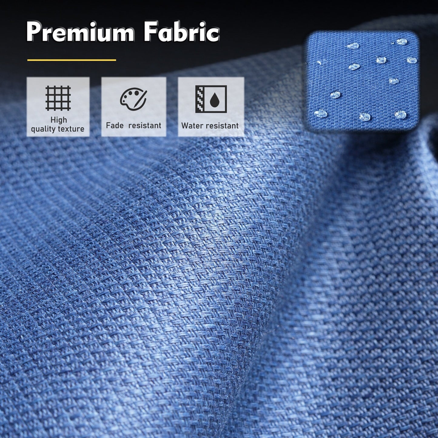 Set di mobili da esterno XIZZI da 6 pezzi con schienale alto e sedia girevole