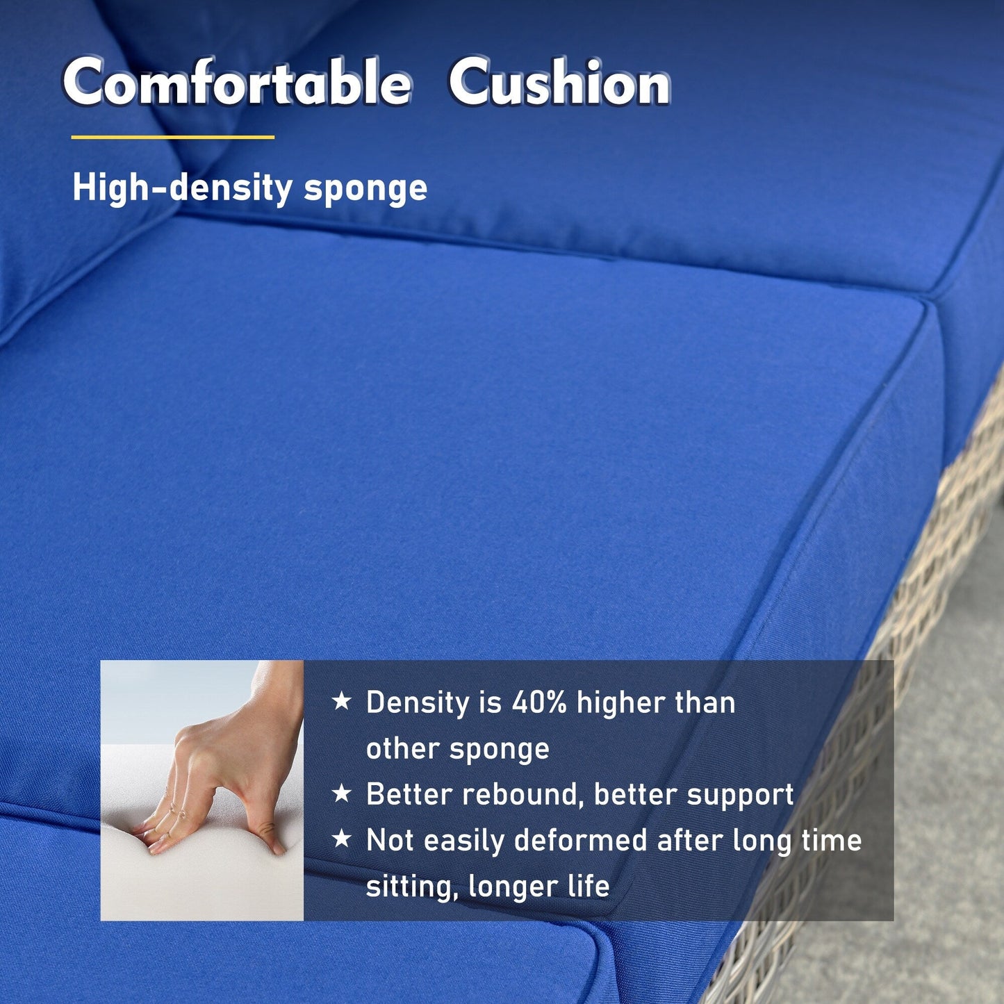 Set di mobili da esterno XIZZI da 6 pezzi con schienale alto e sedia girevole