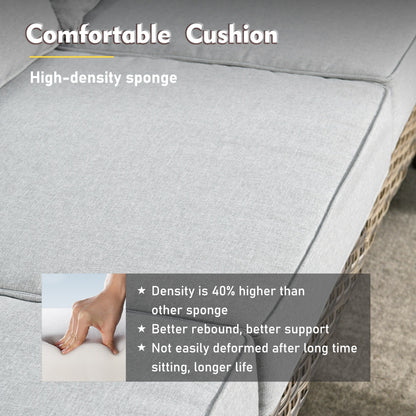 Set di mobili da esterno XIZZI da 6 pezzi con schienale alto e sedia girevole