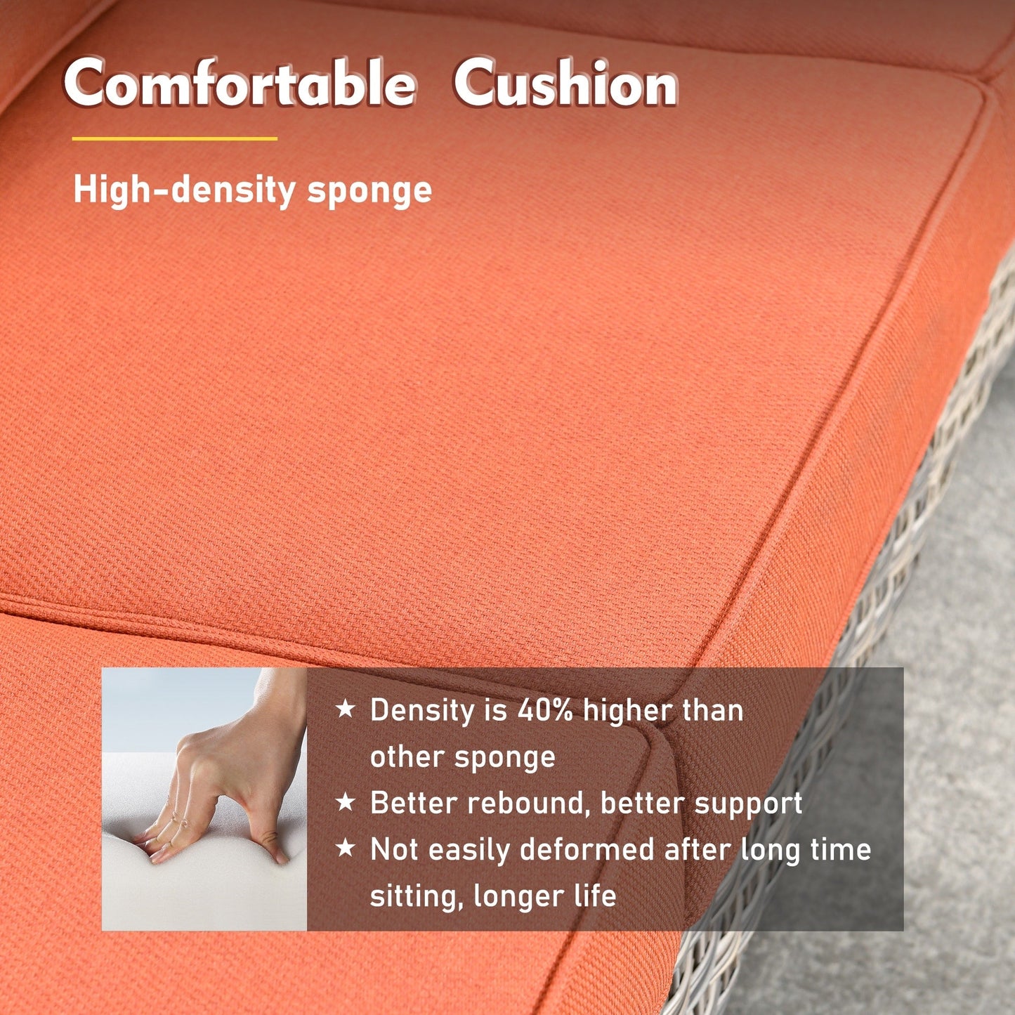 Set di mobili da esterno XIZZI da 6 pezzi con schienale alto e sedia girevole