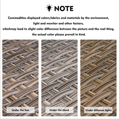 Set di mobili da esterno XIZZI da 6 pezzi con schienale alto e sedia girevole