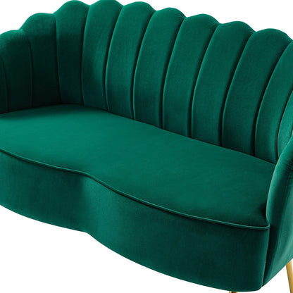 Divano a due posti Xabier da 52'' con schienale a forma di fiore