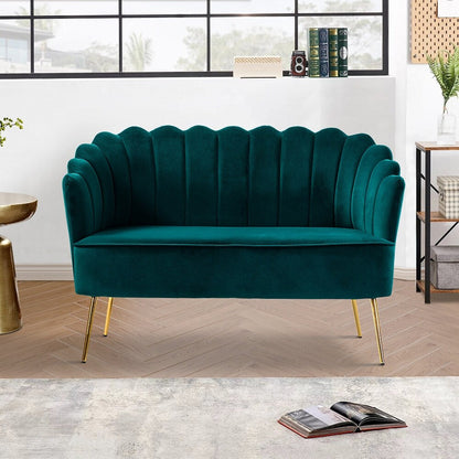 Divano a due posti Xabier da 52'' con schienale a forma di fiore