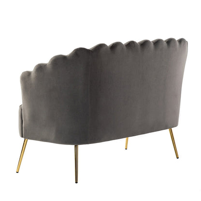 Divano a due posti Xabier da 52'' con schienale a forma di fiore