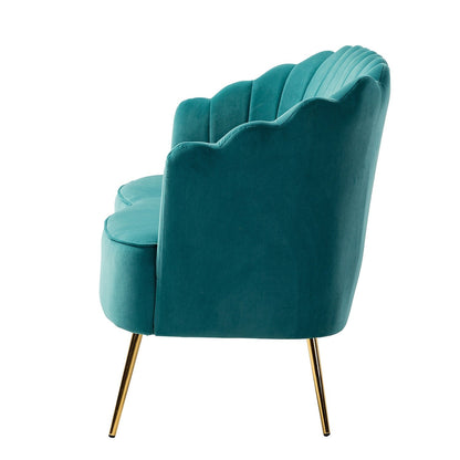 Divano a due posti Xabier da 52'' con schienale a forma di fiore