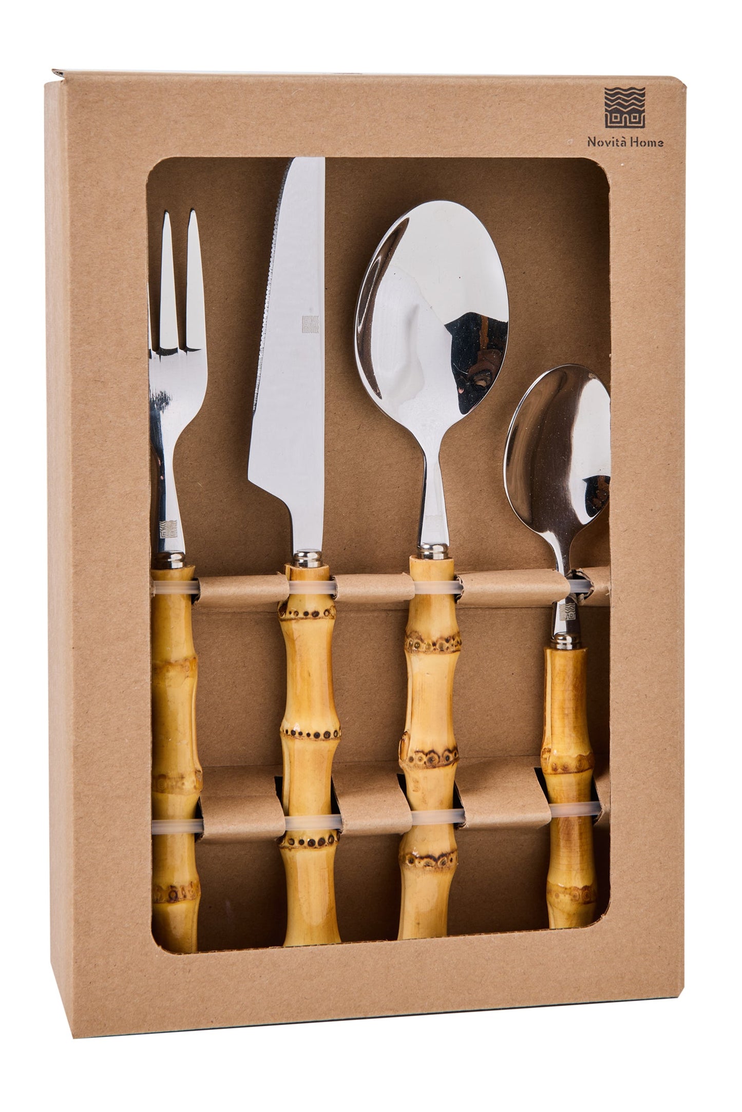 Chatelet - Posate Set 1/16 Manico In Radice Di Bambu