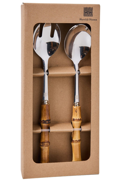 Chatelet - Posate Set 1/2 Manico In Radice Di Bambu