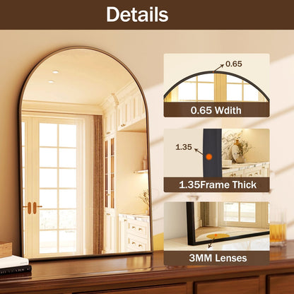 Specchio da parete per bagno ad arco YVANLA