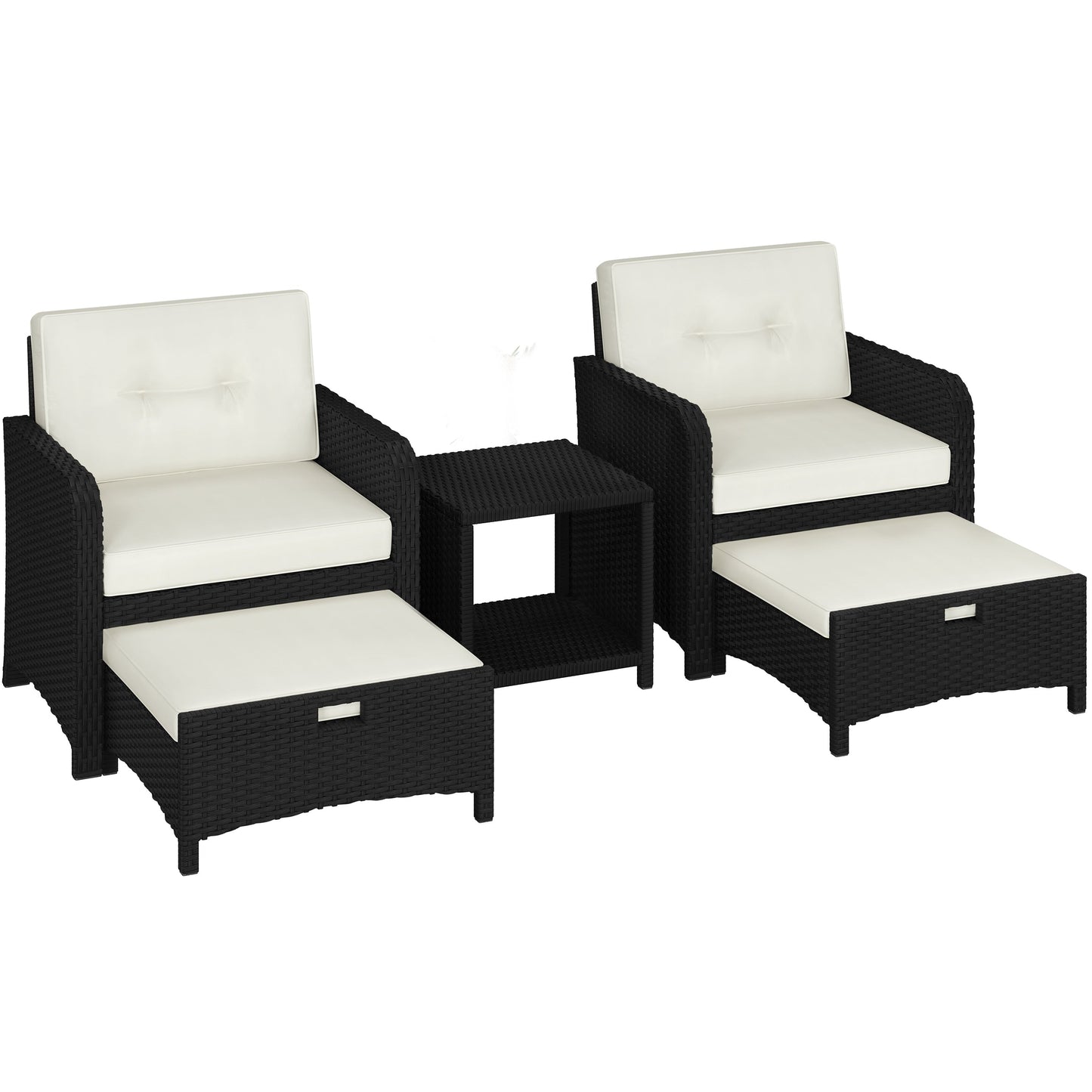 Set di mobili da giardino Yaheetech da 5 pezzi con cuscini e guanciali per cortile e giardino