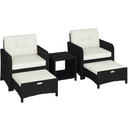 Set di mobili da giardino Yaheetech da 5 pezzi con cuscini e guanciali per cortile e giardino