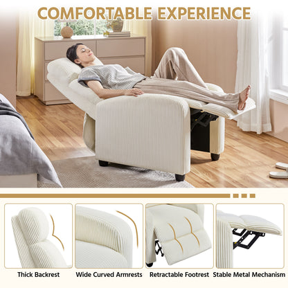 Poltrona reclinabile imbottita moderna regolabile Yaheetech con molle insacchettate per soggiorno