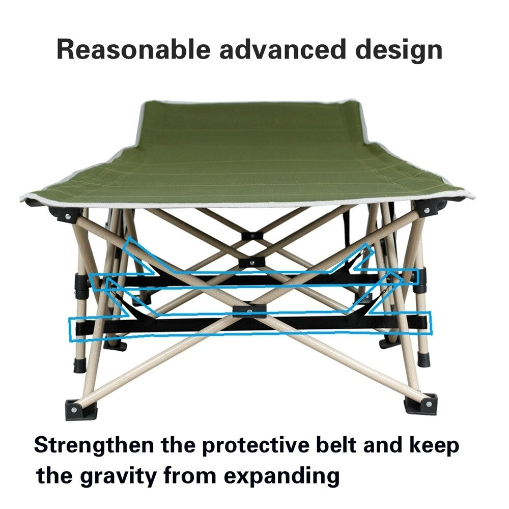 Yaheetech Lettino da campeggio pieghevole portatile in metallo per esterni e interni