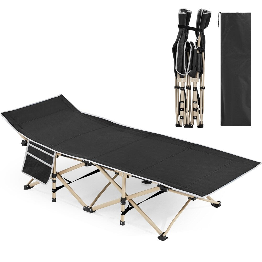 Yaheetech Lettino da campeggio pieghevole portatile in metallo per esterni e interni