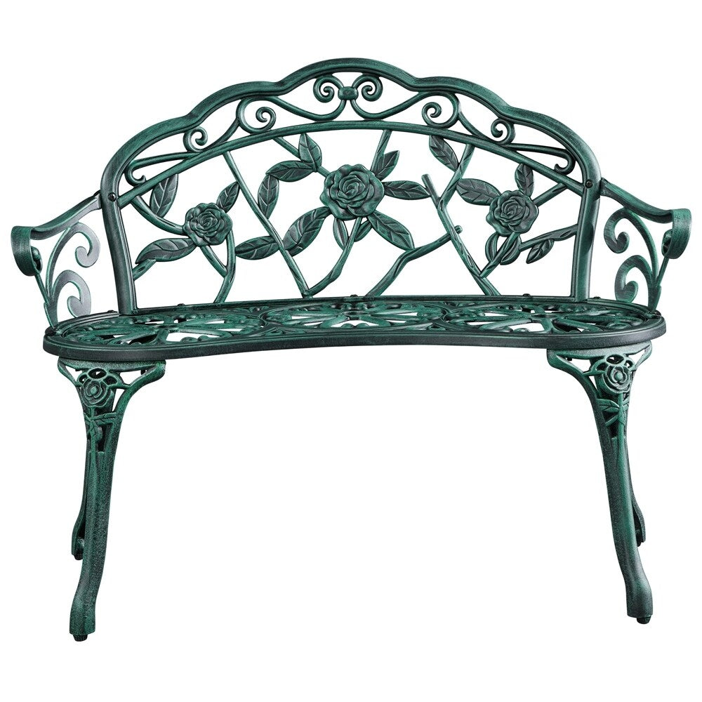 Panca da giardino in metallo per esterni Yaheetech - N/A