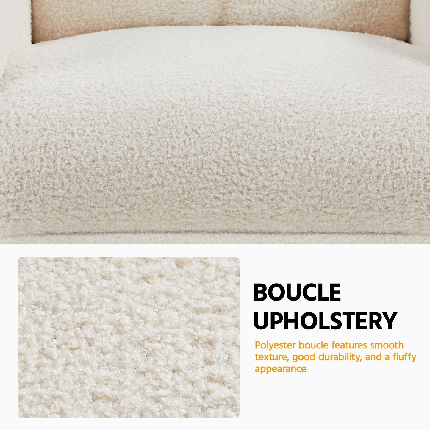 Divano reclinabile imbottito Yaheetech, poltrona reclinabile regolabile, avorio