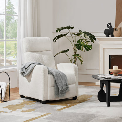 Divano reclinabile imbottito Yaheetech, poltrona reclinabile regolabile, avorio