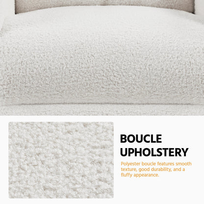 Divano reclinabile imbottito Yaheetech, poltrona reclinabile regolabile, avorio