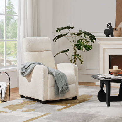 Divano reclinabile imbottito Yaheetech, poltrona reclinabile regolabile, avorio