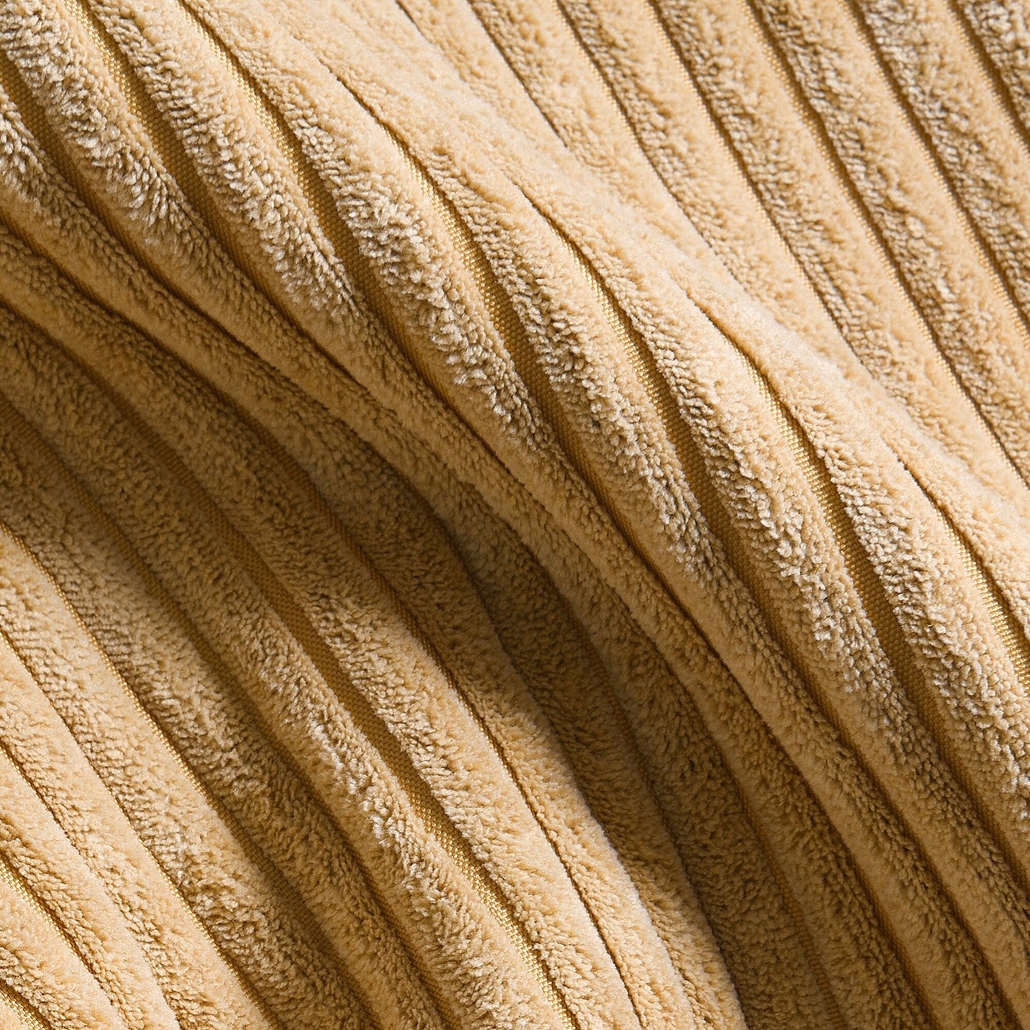 Divano a 3 posti a L giallo 87 con chaise longue reversibile e 3 cuscini, design salvaspazio per il soggiorno