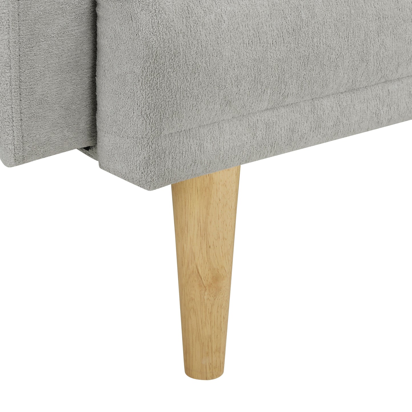 Divano letto futon in velluto giallo con fiocco di neve