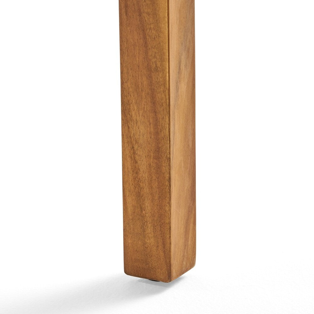 Set da pranzo quadrato da esterno York Acacia Wood da 5 pezzi di Christopher Knight Home