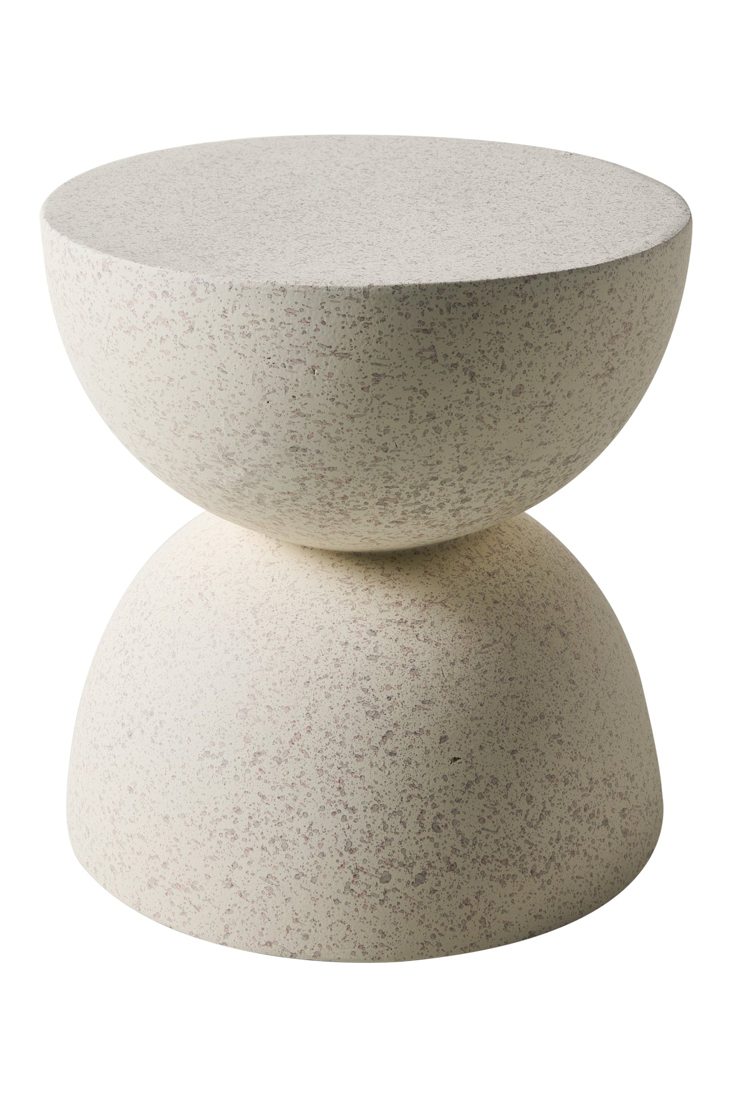 In &amp; Out Tavolino Sezione Di Sfere In Poliresina Graniglia Bianco