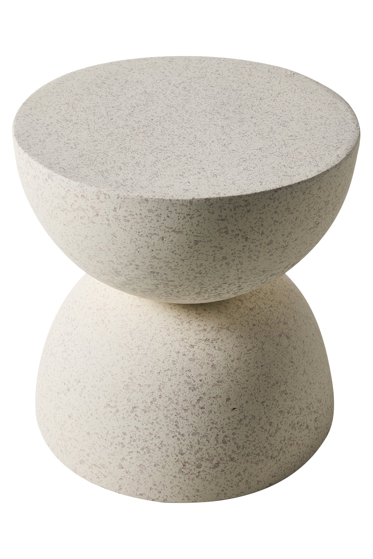 In &amp; Out Tavolino Sezione Di Sfere In Poliresina Graniglia Bianco