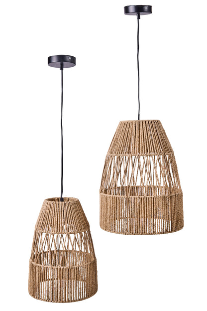 Cartagena - Lampadari Intreccio Naturali Set 1/2