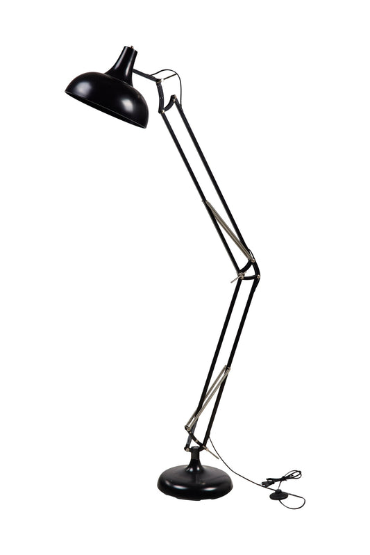 Brooklyn - Lampada Da Terra Nera 170 Cm