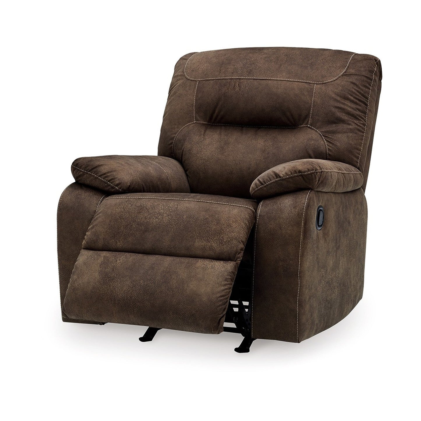 Poltrona reclinabile manuale Zano, in similpelle marrone caffè