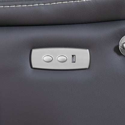 Poltrona reclinabile elettrica Zero Gravity con schienale regolabile, massaggio, supporto lombare riscaldato, porta USB, porta telefono e tasche laterali