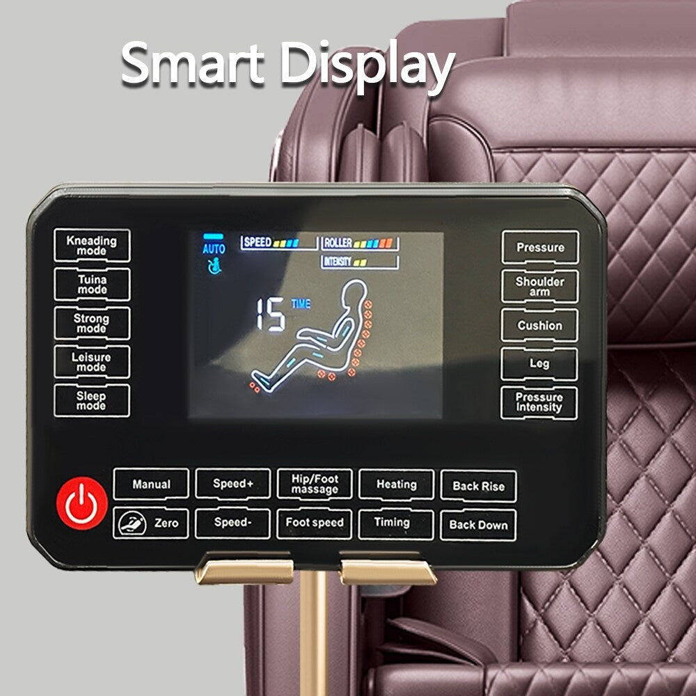 Poltrona reclinabile massaggiante Zero Gravity con massaggio completo del corpo, riscaldamento e audio Bluetooth integrato