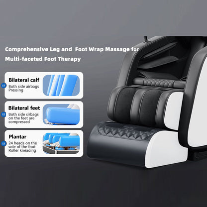 Poltrona reclinabile massaggiante Zero Gravity con massaggio completo del corpo, riscaldamento e audio Bluetooth integrato