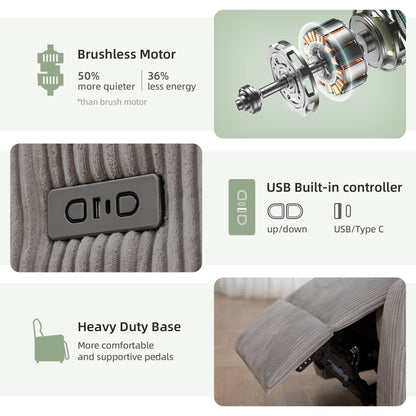 Poltrona reclinabile elettrica Zero Gravity con USB e design ergonomico