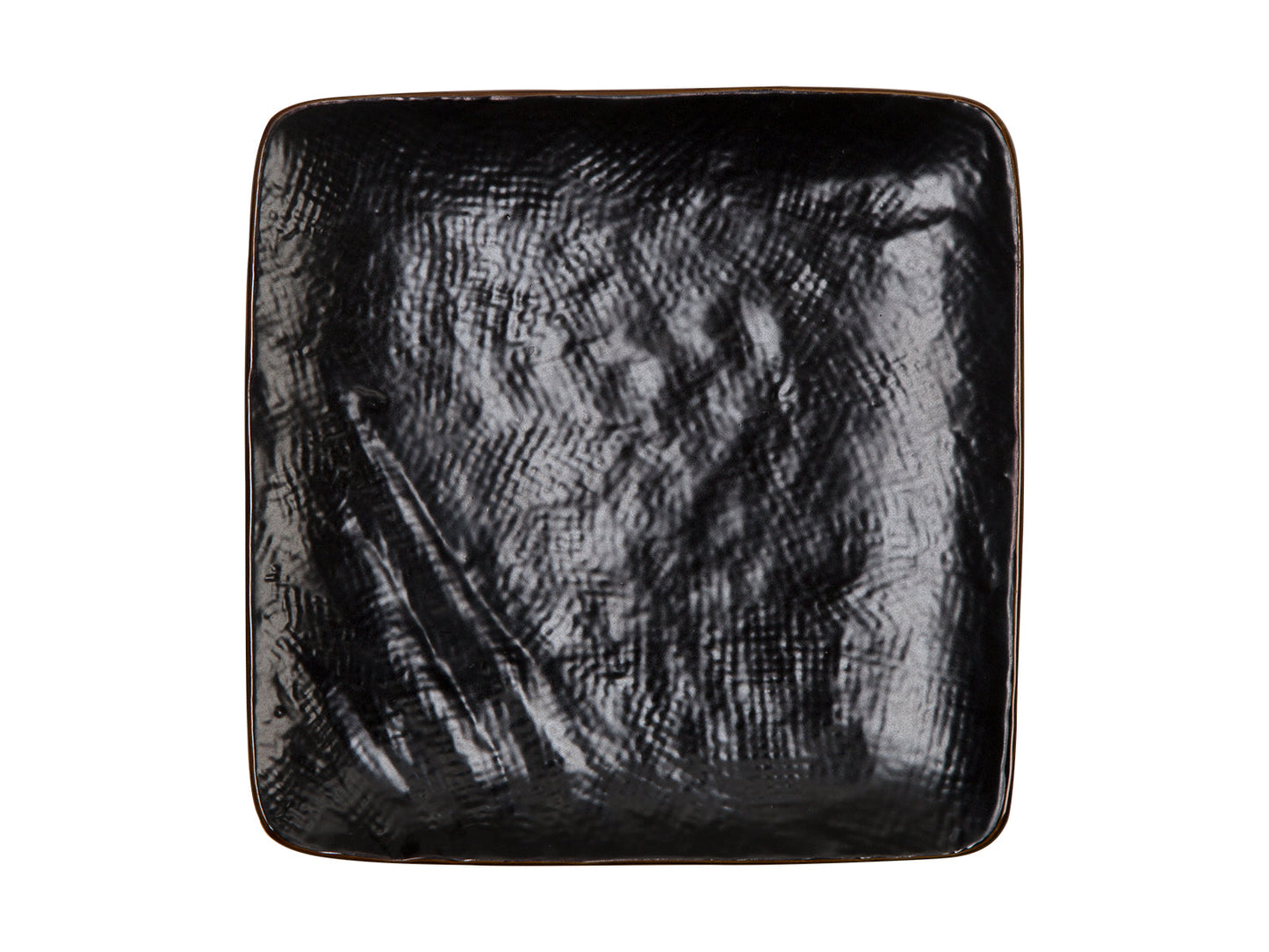 Shibuya - Piatto Dessert Quadrato in Gres Nero
