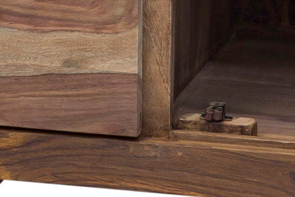 Credenza 4 cassetti e 2 sportelli in legno naturale