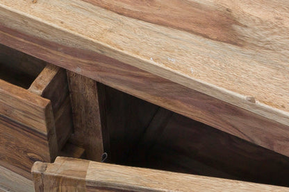 Credenza 4 cassetti e 2 sportelli in legno naturale