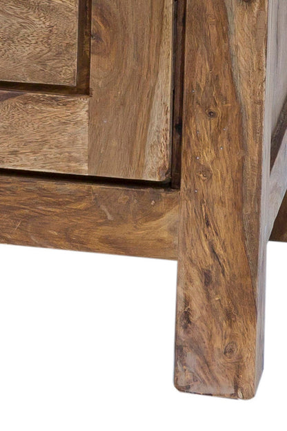 Credenza 4 cassetti e 2 sportelli in legno naturale