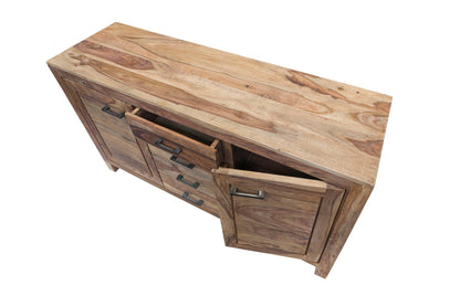 Credenza 4 cassetti e 2 sportelli in legno naturale