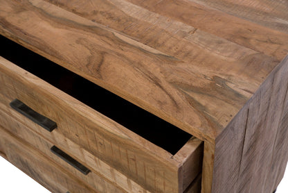 Credenza 3 cassetti e 1 sportello in legno e metallo