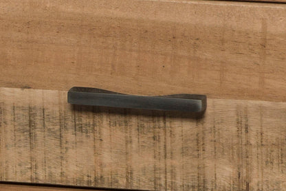 Credenza 3 cassetti e 1 sportello in legno e metallo