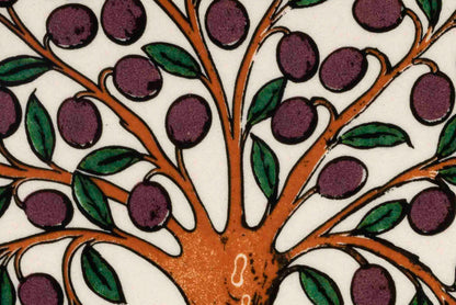 Sottopentola smerlato decoro a mano in ceramica