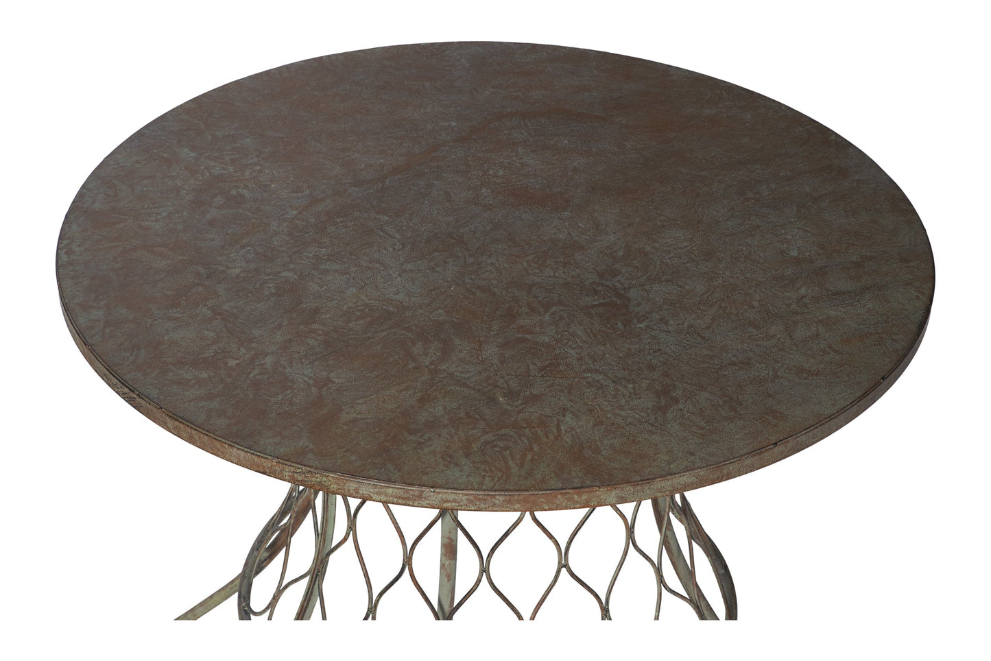 Tavolo Rotondo in Ferro Verde - 4 Posti