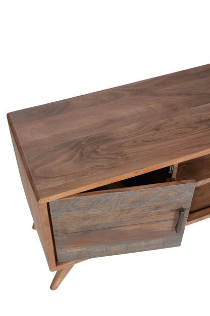 Menphis - porta tv con due sportelli in legno