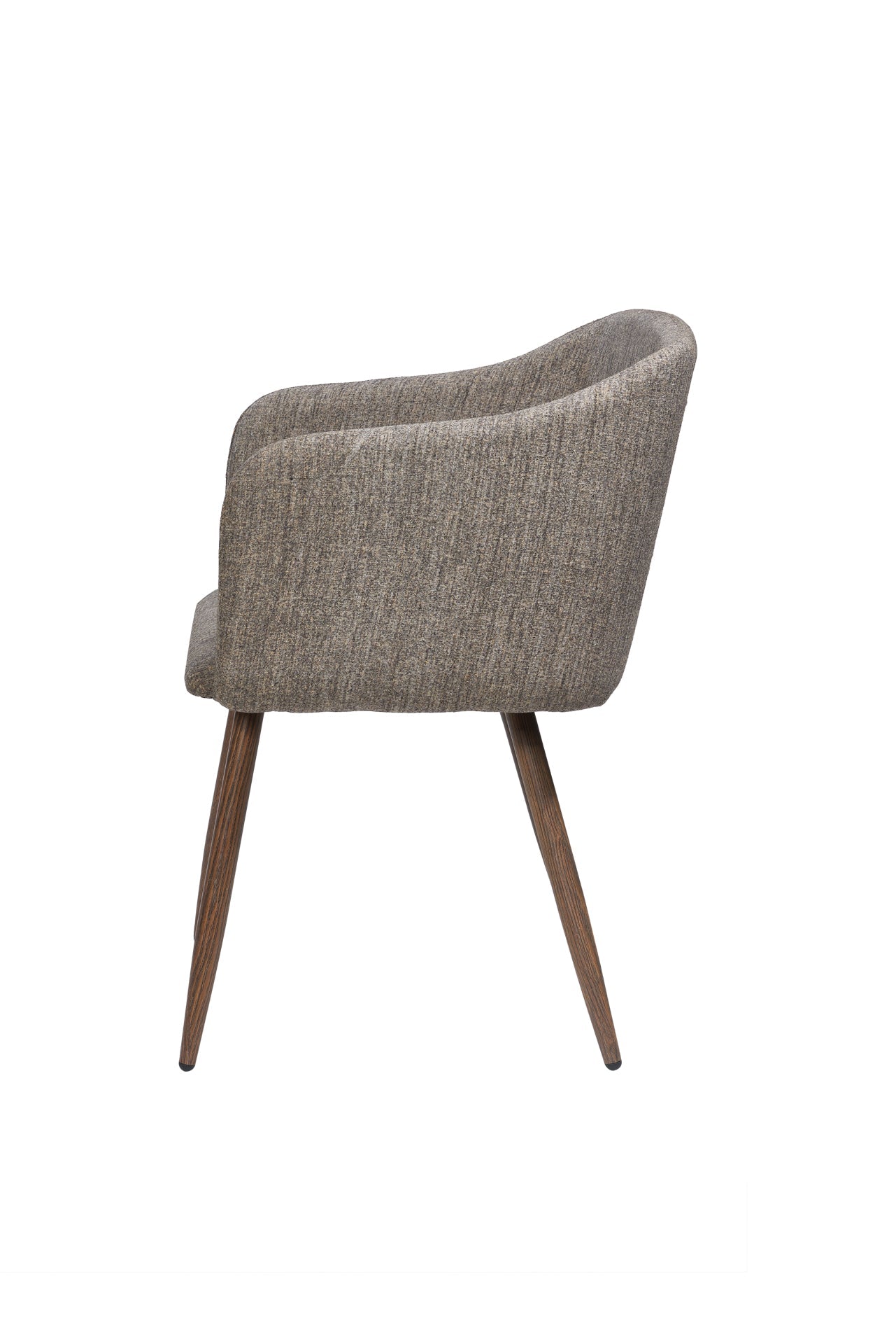 Ada - poltroncina imbottita intessuto marrone melange