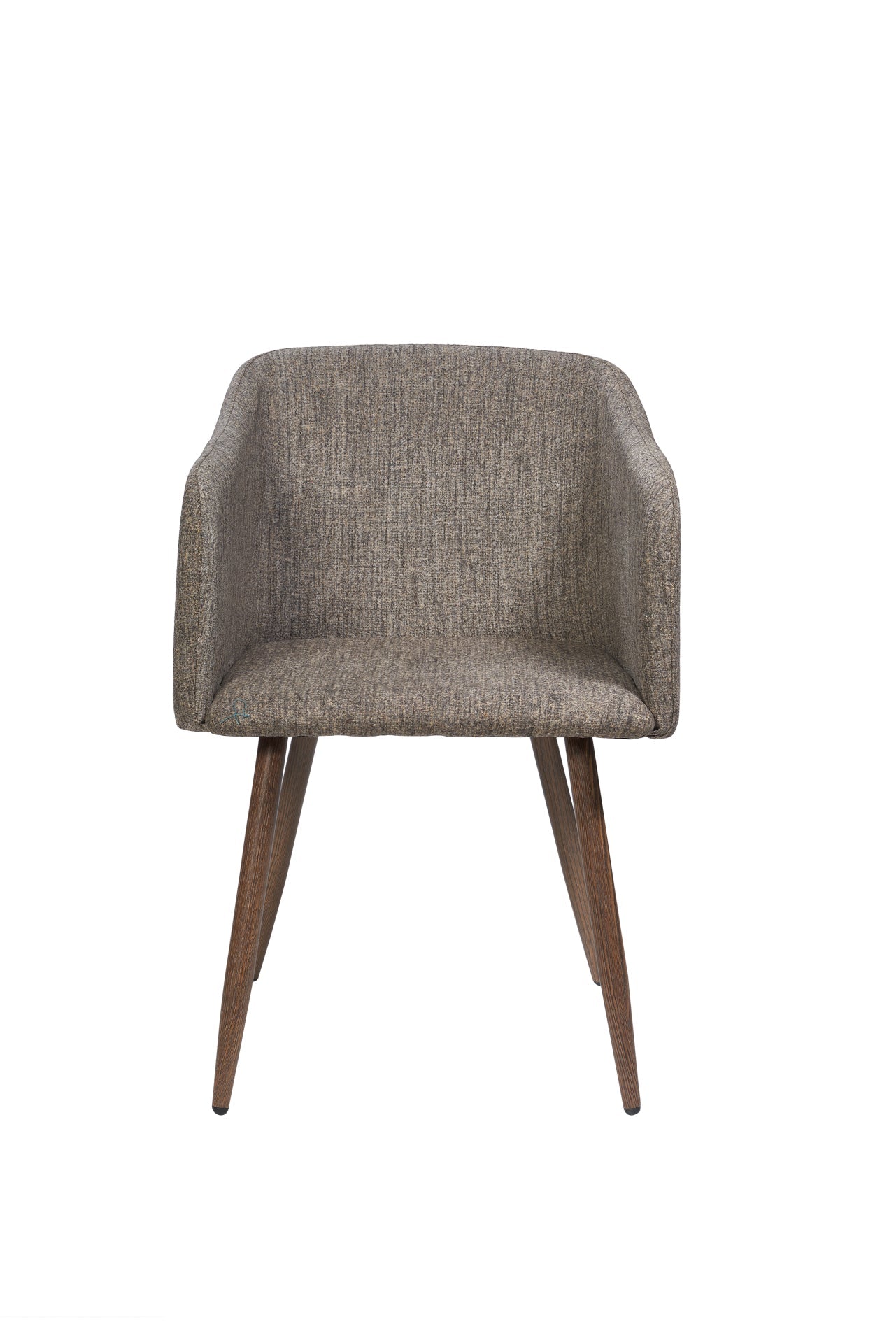 Ada - poltroncina imbottita intessuto marrone melange