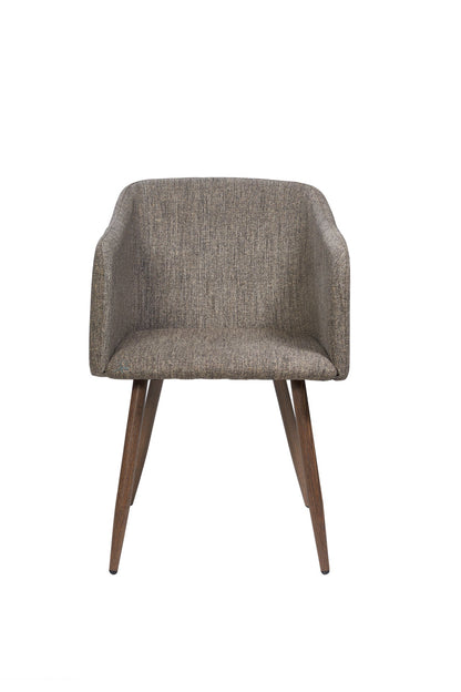 Ada - poltroncina imbottita intessuto marrone melange