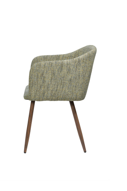 Ada - poltroncina imbottita in tessuto verde melange