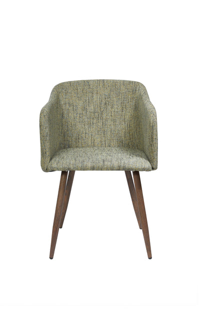 Ada - poltroncina imbottita in tessuto verde melange