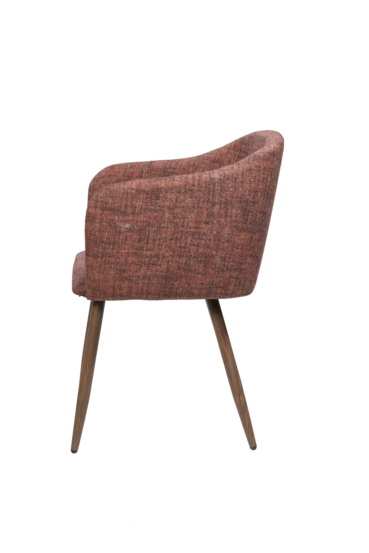 Ada - poltroncina imbottita intessuto rossa melange